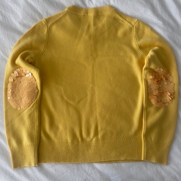 Tory Burch Bright Jasmine Yellow Cashmere Sweater with Sequins - priced to sell - Picture 8 of 9